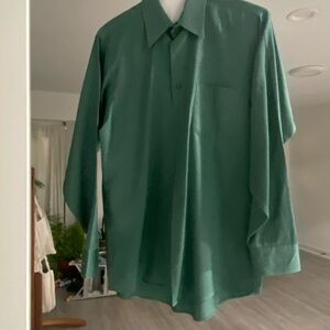 Geoffrey Beene Green Long Sleeve Dress Shirt